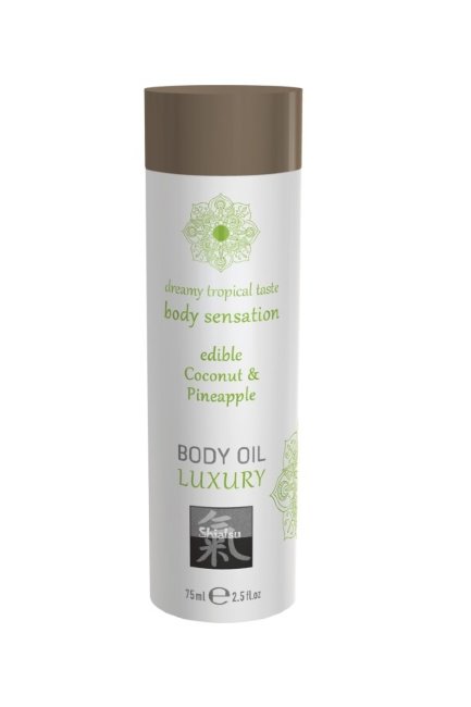 Съедобное масло для тела Кокос и Ананас Съедобное масло для тела Кокос и Ананас