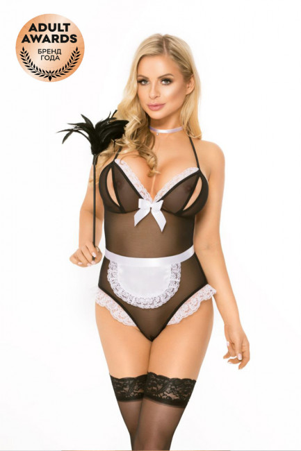 Прозрачный костюм горничной Прозрачный костюм горничной