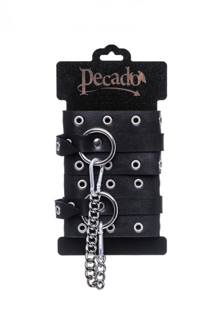 Оковы кожаные с люверсами