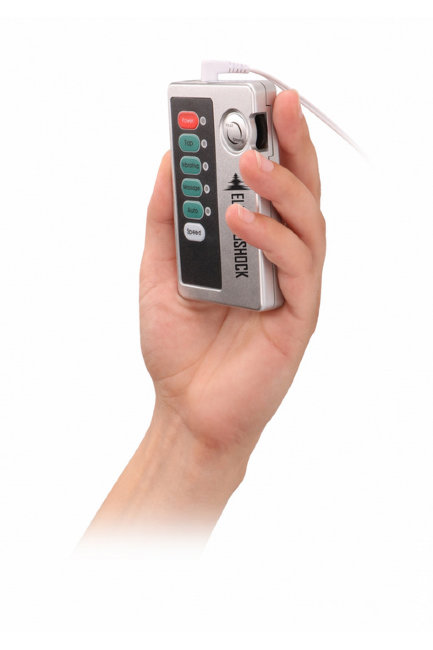 Двойное кольцо с прибором с электростимуляции пениса и мошонки