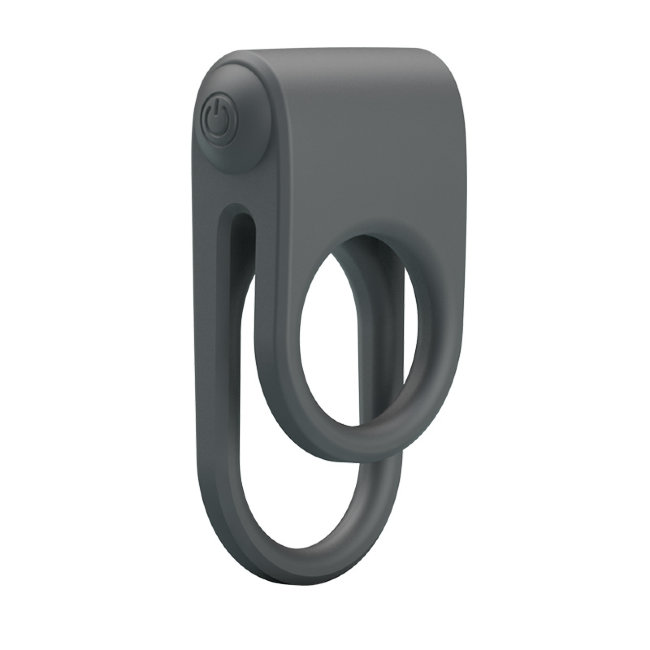 Мужское вибрирующее кольцо из мягкого силикона с подхватом мошонки