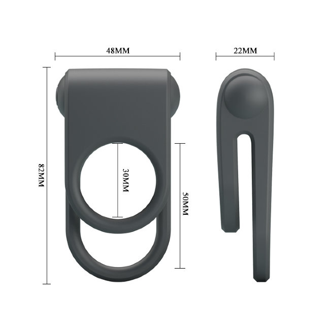 Мужское вибрирующее кольцо из мягкого силикона с подхватом мошонки