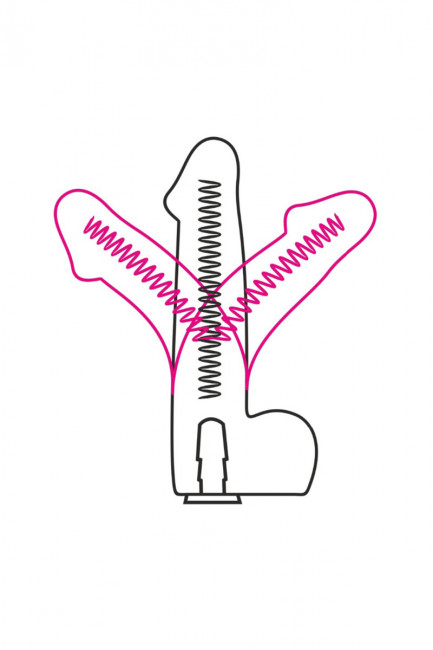 Фаллос с анатомическим рельефом на присоске