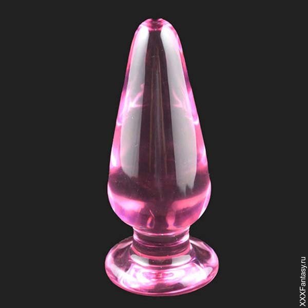 Анальная пробка из розового стекла Анальная пробка из розового стекла