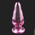 Анальная пробка из розового стекла Анальная пробка из розового стекла