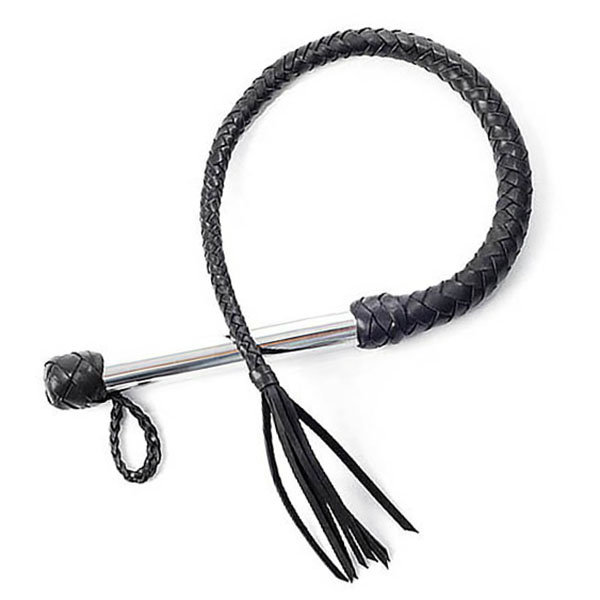 Мощная плетка с кожаной хлопушкой