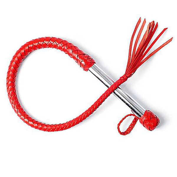 Мощная плетка с кожаной хлопушкой