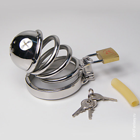 Клетка целомудрия на пенис с закрытой головкой Клетка целомудрия на пенис с закрытой головкой