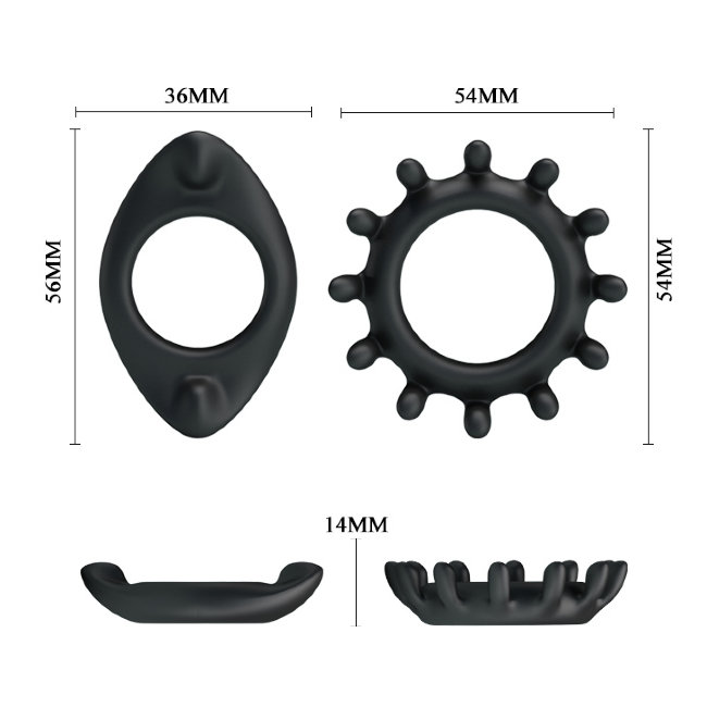Набор эрекционных рельефных колец