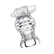 Мужской нереалистичный прозрачный вибромастурбатор Shakti