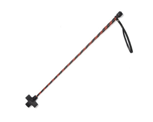 Плетеный стек из натуральной кожи