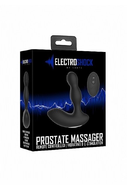 Массажер простаты с электростимуляцией и пультом управления Массажер простаты с электростимуляцией и пультом управления