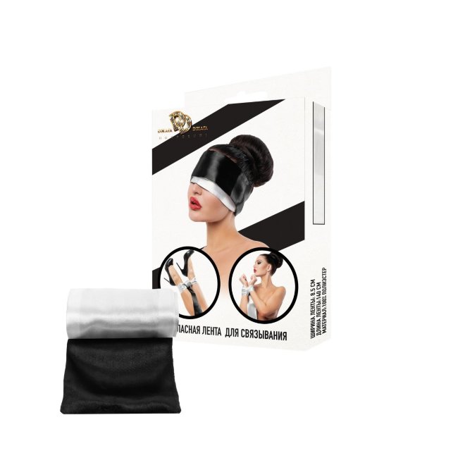 Атласная лента черная