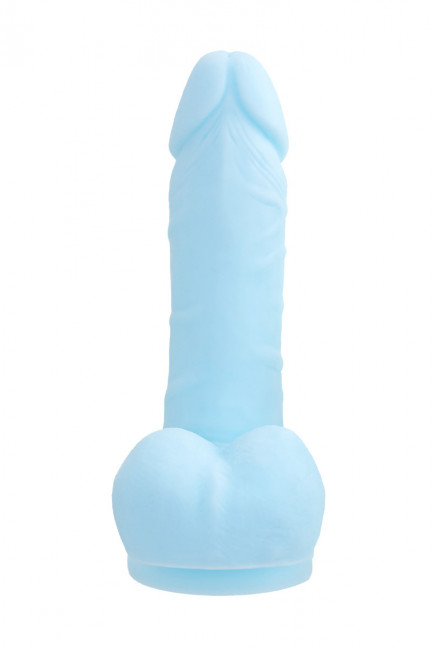 Цветной силиконовый фаллоимитатор на присоске