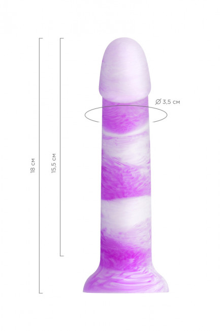 Силиконовый фаллоимитатор с мощной присоской