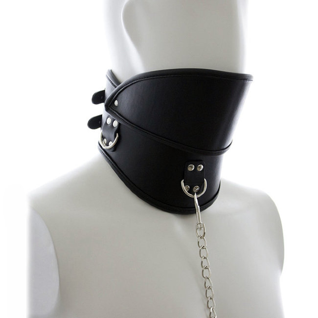 Широкий ошейник под подбородок с поводком