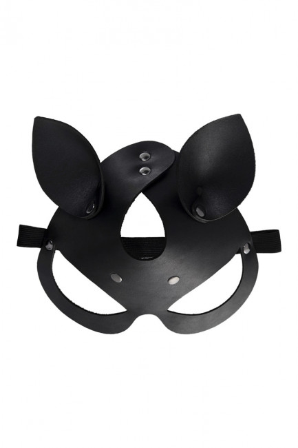 Эффектная маска кошечки из натуральной кожи Эффектная маска кошечки из натуральной кожи