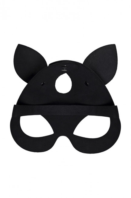 Эффектная маска кошечки из натуральной кожи Эффектная маска кошечки из натуральной кожи