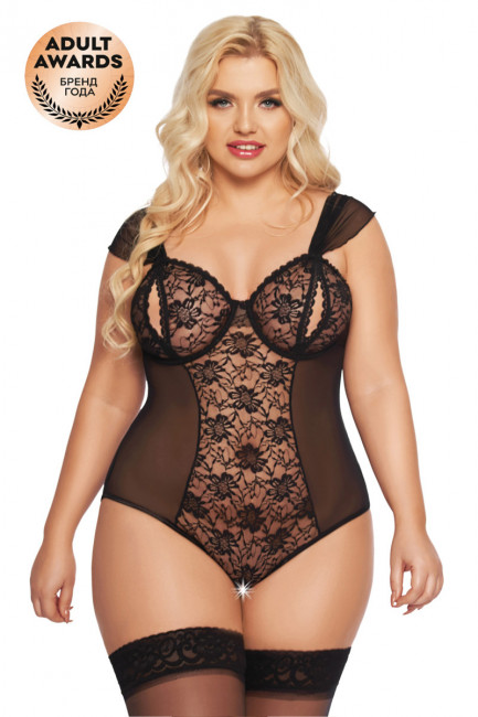 Изысканное боди с открытыми сосками и промежностью 