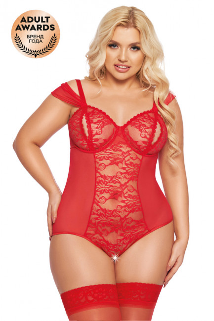 Изысканное боди с открытыми сосками и промежностью 
