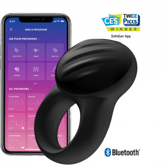 Эрекционное кольцо с возможностью управления через приложение Satisfyer Signet