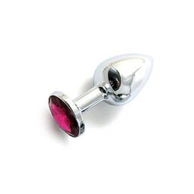 Металлическая игрушка с кристаллом в попу