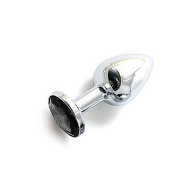 Анальная металлическая пробка с кристаллом