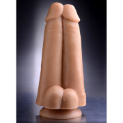 Двойной фаллоимитатор реалистик на присоске