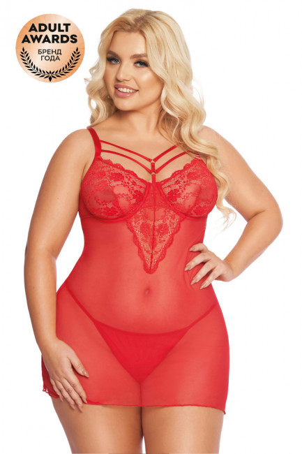 Прозрачное мини платье с кружевным верхом Прозрачное мини платье с кружевным верхом