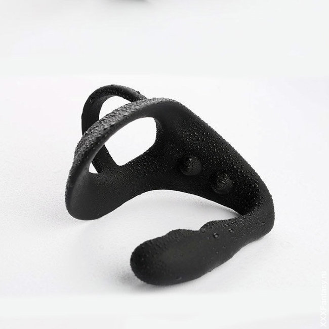 Стимулятор простаты с кольцом на пенис и мошонку Стимулятор простаты с кольцом на пенис и мошонку