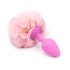 Анальная затычка с розовым хвостиком Анальная затычка с розовым хвостиком