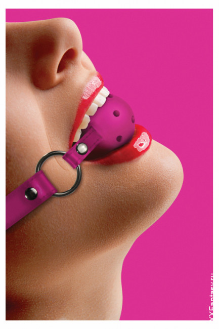 БДСМ кляп-шарик с отверстиями для дыхания