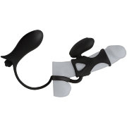 Анальный вибратор с насадкой на пенис