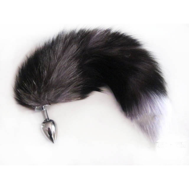 Анальная пробка из металла с хвостом