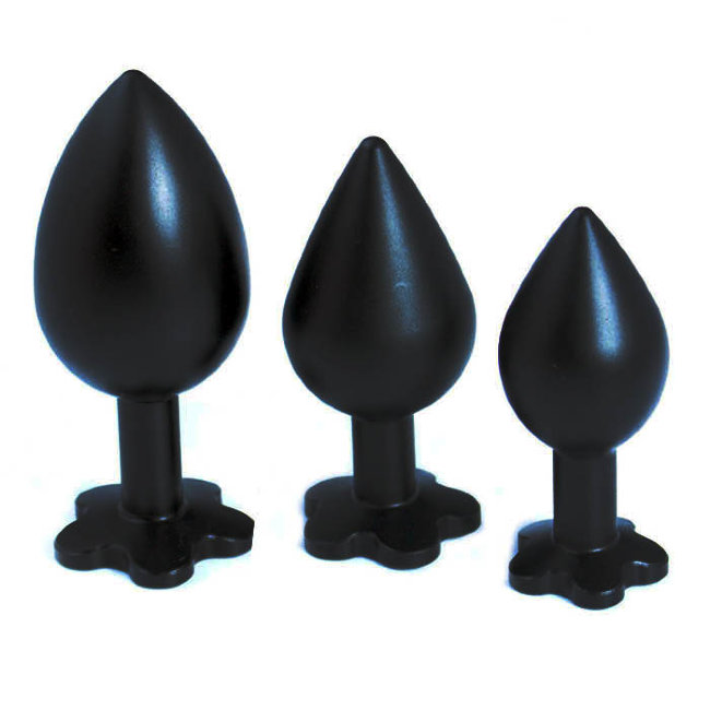 Анальная пробка с цветным камнем