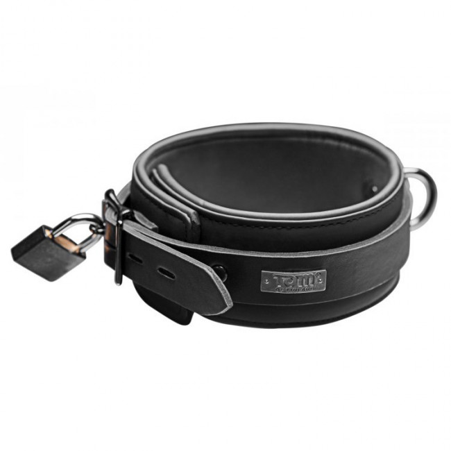 Черный ошейник с замком