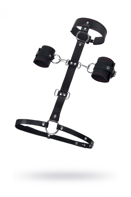 Сбруя из натуральной кожи для фиксации шеи и рук