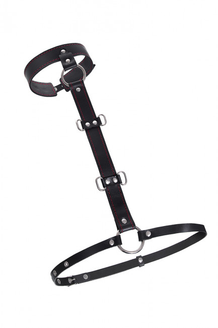 Сбруя из натуральной кожи для фиксации шеи и рук