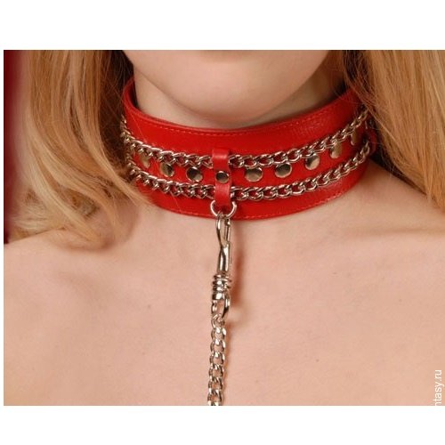 Ошейник с цепью-поводком