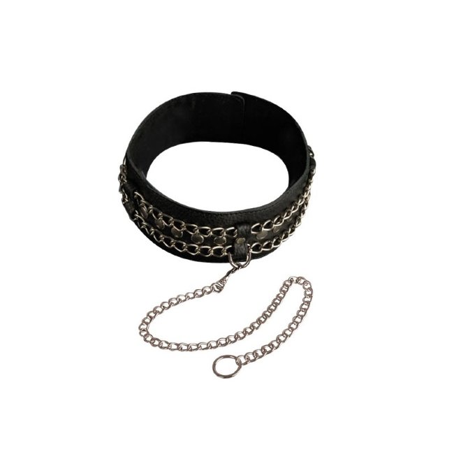 Ошейник с цепью-поводком