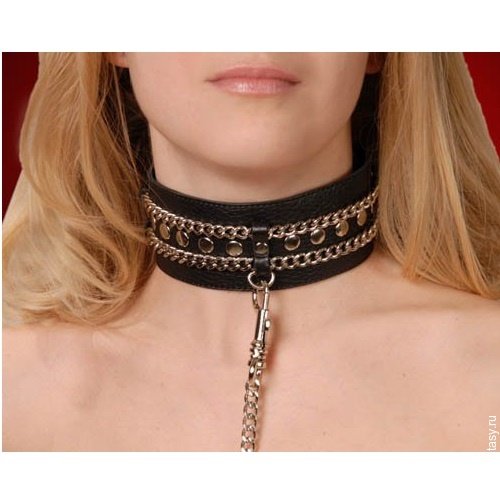 Ошейник с цепью-поводком