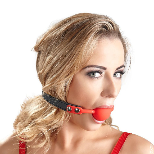 Силиконовый кляп шарик с фиксацией замком Силиконовый кляп шарик с фиксацией замком