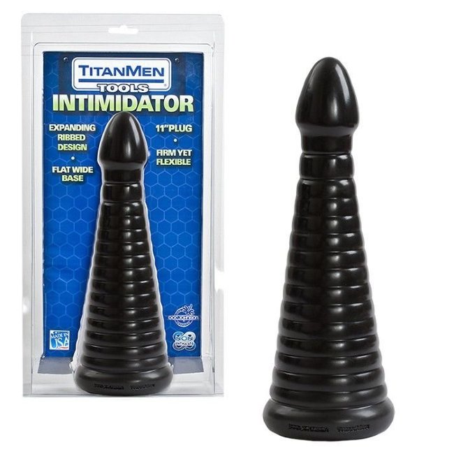 Анальная пробка в виде ребристой пирамиды для фистинга Анальная пробка в виде ребристой пирамиды для фистинга