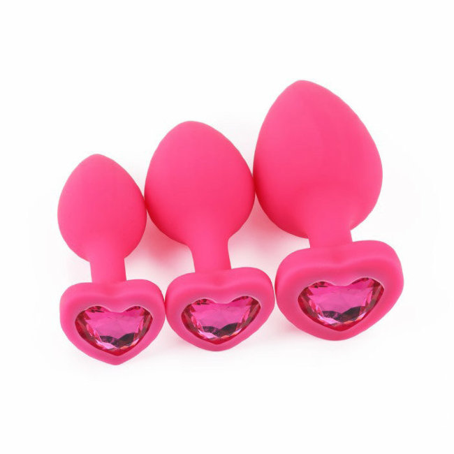 Анальная втулка с розовым ограничителем Анальная втулка с розовым ограничителем