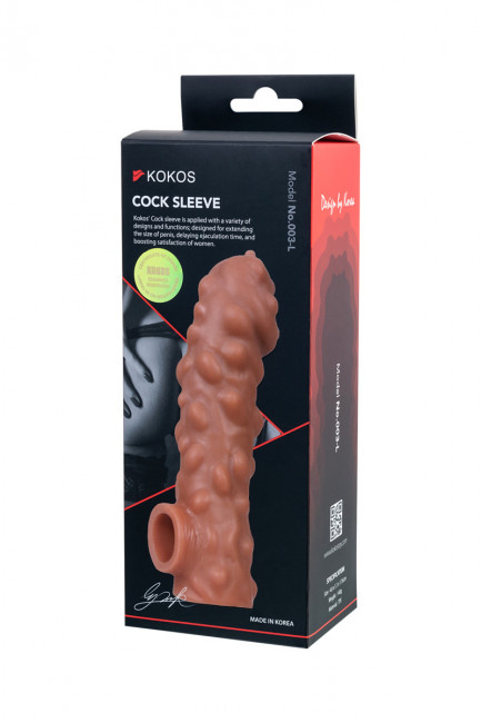 Насадка на фаллос с крупными бугорками и отверстием для мошонки Насадка на фаллос с крупными бугорками и отверстием для мошонки