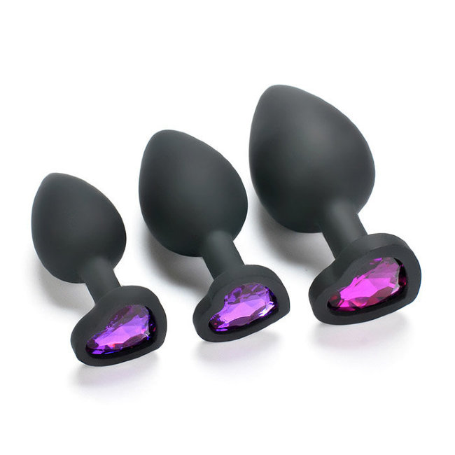 Анальная втулка из черного силикона Анальная втулка из черного силикона