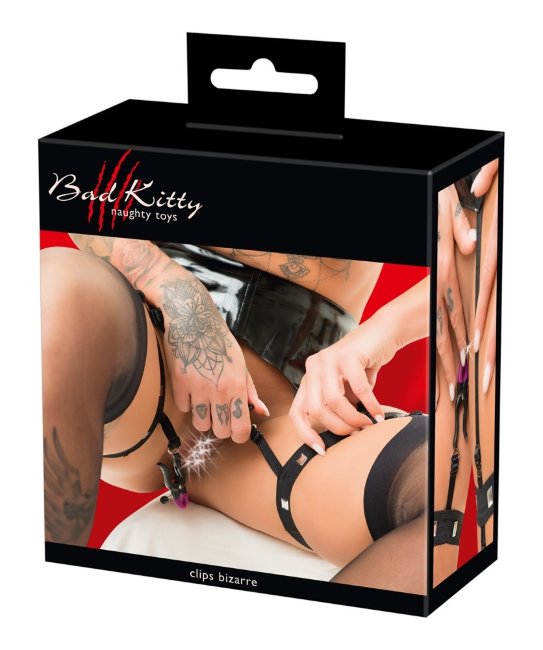 Сбруя на бедра с зажимами для половых губ