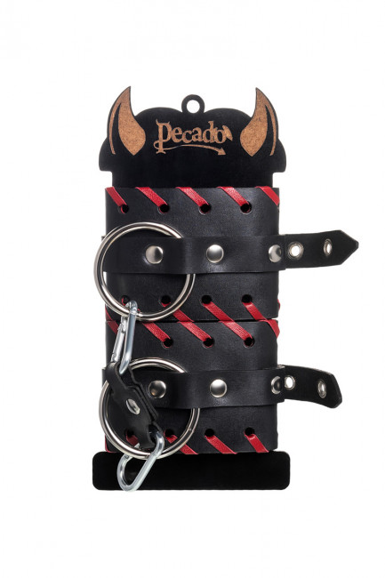 Наручники с красной окантовкой Наручники с красной окантовкой