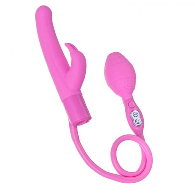 Надувной секс вибратор с клиторальным стимулятором Надувной секс вибратор с клиторальным стимулятором