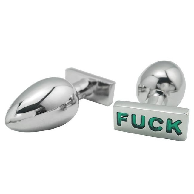 Анальная пробка с надписью FUCK